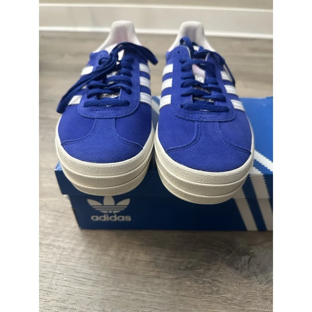 Size 7.5 - Adidas Gazelle Bold Lucid Blue Pink W